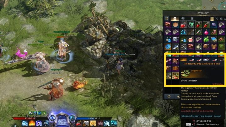 Po pokonaniu Caspiela macie szansę otrzymać przedmiot Shattered Dip and Pour Bowl, który jest składnikiem jednego z dań do Adventurers Tome w Tortoyk - Lost Ark: Caspiel - boss, jak pokonać? - Lost Ark - poradnik do gry 