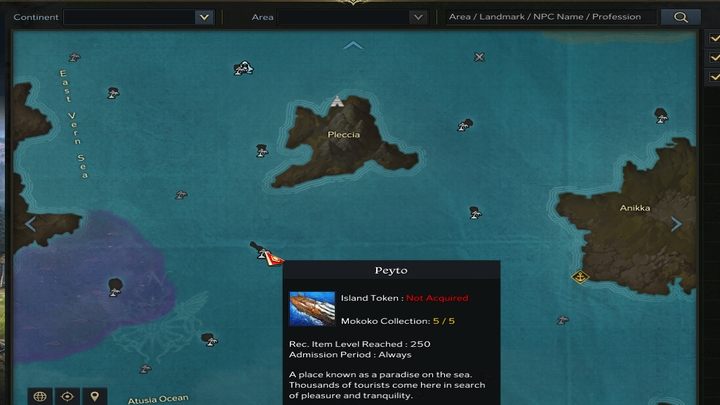 Pieśń zakupicie w lokacji Peyto, na morzu, na zachód od kontynentu Anikka - Lost Ark: Song of Resonance - jak zdobyć? - Lost Ark - poradnik do gry 