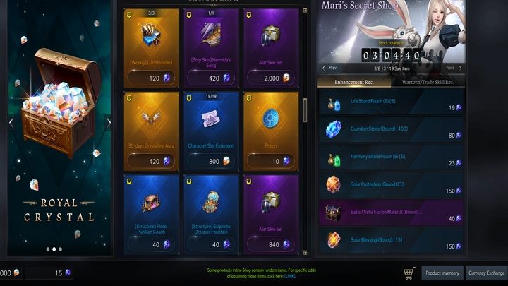 W sklepie gry znajdziecie ofertę zakupu za niebieskie kryształy, które możecie pozyskać w tym samum sklepie, poprzez Currency Exchange - Lost Ark: Crystalline Aura - co daje? - Lost Ark - poradnik do gry