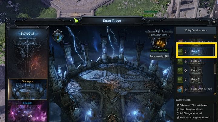 Po rozpoczęciu zadania Shadows Mark udajcie się do dużego miasta, choćby Vern Castle, i odnajdźcie figurę wieży - Lost Ark: Shadow Island - 24 floor, jak ukończyć? - Lost Ark - poradnik do gry 