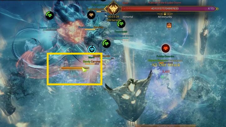Druga mechanika to klasyczny Stagger check, która nastąpi niemal chwilę po pokonaniu czarodziejów - Lost Ark: Tranquil Karkosa - boss, jak pokonać? - Lost Ark - poradnik do gry 