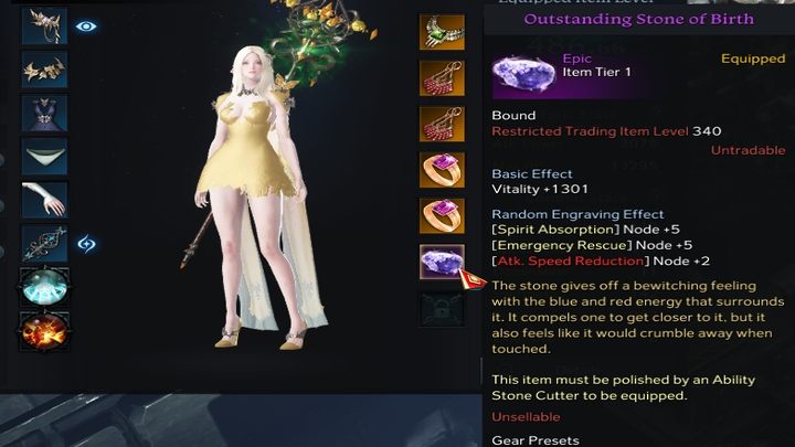 Ability stones to kamienie, które możecie obrobić u rzemieślnika (ikona kryształu na mapie), aby zwiększać poziom engravings - Lost Ark: Engravings, Ability Stones i Faceting - Lost Ark - poradnik do gry