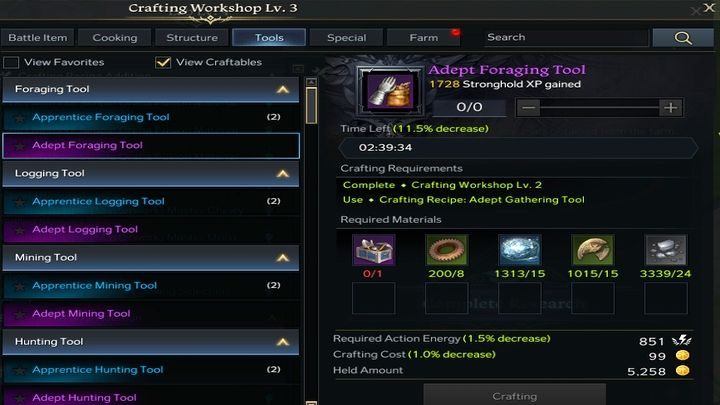 Wyższe poziomy narzędzi przeznaczone są dla doświadczonych graczy - zdobycie większego poziomu niż Rare (niebieskie) nie będzie początkowo łatwym zadaniem - Lost Ark: Tworzenie narzędzi i różnice między nimi - Lost Ark - poradnik do gry