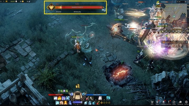 Zdrowie bossa widoczne jest u góry ekranu. - Lost Ark: Informacje o bossach - Lost Ark - poradnik do gry