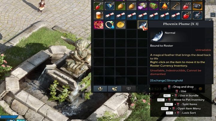 Druga jednak opcja, szczególnie istotna w odległych lochach oraz podczas walk z bossami, to użycie przedmiotu Phoenix Plume - Lost Ark: Śmierć i leczenie - Lost Ark - poradnik do gry