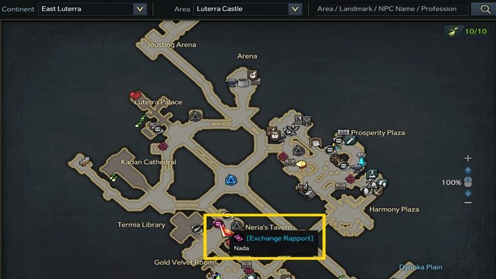 Kolejny sposób, to odwiedzenie handlarza Nada w Luterra Castle - Lost Ark: Romanse i relacje (Rapport) - Lost Ark - poradnik do gry