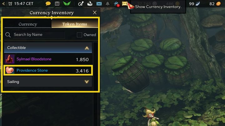 W panelu walut (Currency) możecie sprawdzić aktualną ilość Providence Stone w zakładce Token Items. - Lost Ark: Romanse i relacje (Rapport) - Lost Ark - poradnik do gry