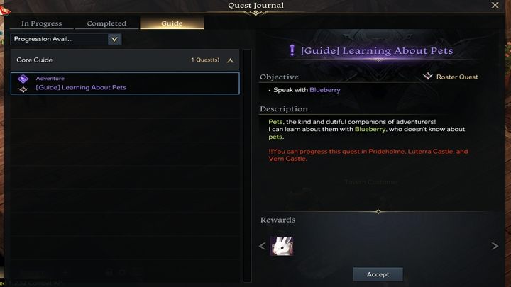 Tak zwierzątko (Pet) jak i wierzchowca (Mount) zdobędziecie w Lost Ark poprzez wykonywanie zadań głównych - Lost Ark: Pet / Mount - jak zdobyć? - Lost Ark - poradnik do gry 