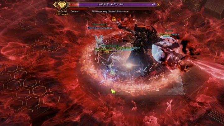 Mechanika ta przyjmuje czasem również drugą formę: bezpieczny obszar znajduje się wokół bossa i nie możecie się od niego oddalić - Lost Ark: Road of Lament - jak ukończyć? - Lost Ark - poradnik do gry 