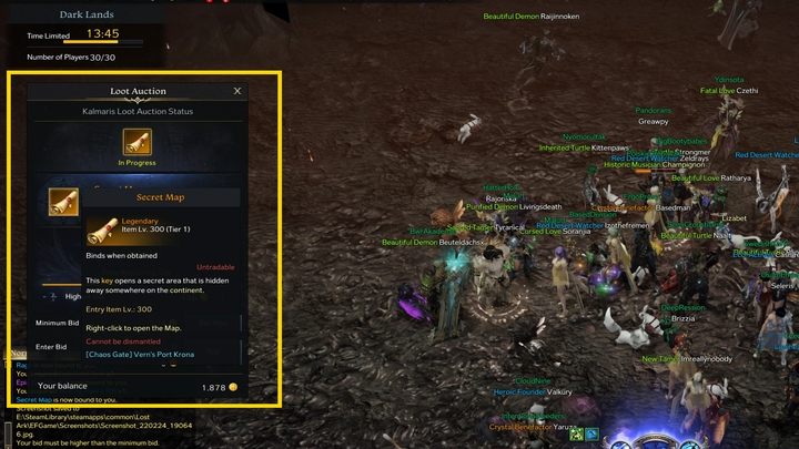 Na koniec rozgrywki odbywają się licytacje - Lost Ark: Chaos Gate - czym jest? - Lost Ark - poradnik do gry