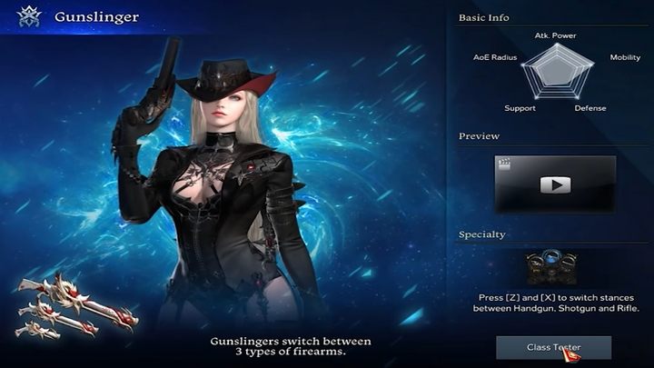 Bohaterka posługuje się trzema rodzajami broni, które przełącza w trakcie walki - Lost Ark: Gunslinger (Gunner) - klasa postaci - Lost Ark - poradnik do gry