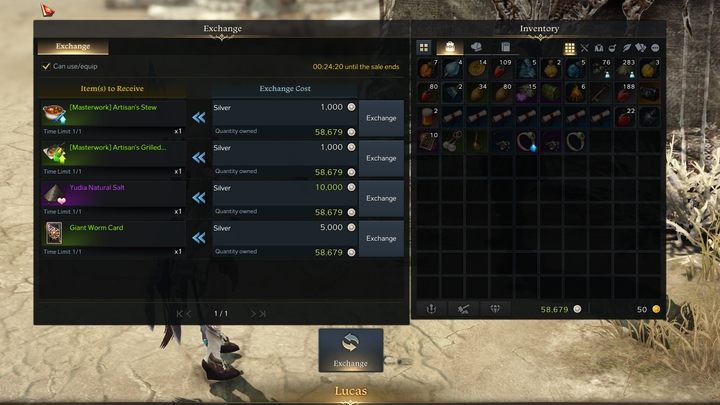 Niektórzy handlarze mogą oferować dodatkowe przedmioty związane z daniami (Cooking) w Adventurers Tome - Lost Ark: Wandering merchants - informacje - Lost Ark - poradnik do gry 