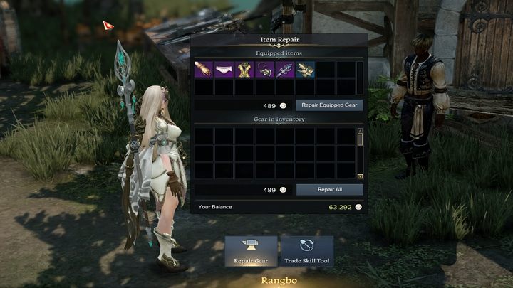 Aby naprawić uszkodzony ekwipunek, należy odnaleźć w dowolnej osadzie kowala (Blacksmith) - reprezentowanego ikoną kowadła na mapie - Lost Ark: Przedmioty: rozbieranie, zarządzanie, naprawa - Lost Ark - poradnik do gry 