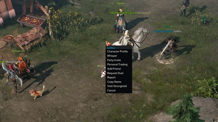 W praktyce, by aktywować funkcję wymiany, wystarczy wybrać gracza w świecie i kliknąć PPM przytrzymując Ctrl - Lost Ark: Przedmioty: rozbieranie, zarządzanie, naprawa - Lost Ark - poradnik do gry 