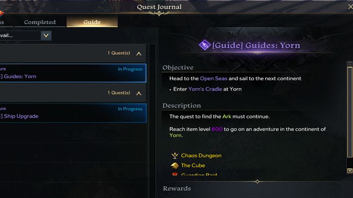Kolejne misje i kontynenty wymagają odpowiedniego ilvl, by kontynuować postępy. - Lost Ark: 50 poziom - jak zdobyć, co dalej? - Lost Ark - poradnik do gry 