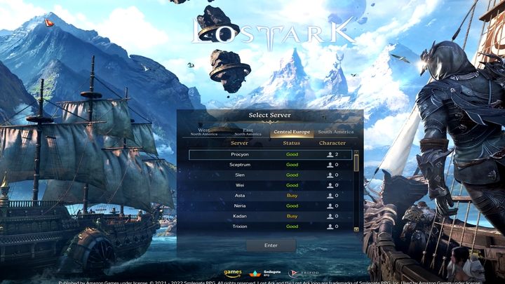 Nim rozpoczniecie rozgrywkę, musicie wybrać jeden z dostępnych serwerów - Lost Ark: Tworzenie postaci - Lost Ark - poradnik do gry