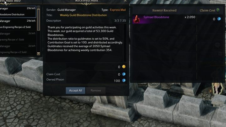 Wy zaś jako członkowie, dzięki datkom otrzymywać będziecie Sylmael Bloodstones - Lost Ark: Gildie - Lost Ark - poradnik do gry