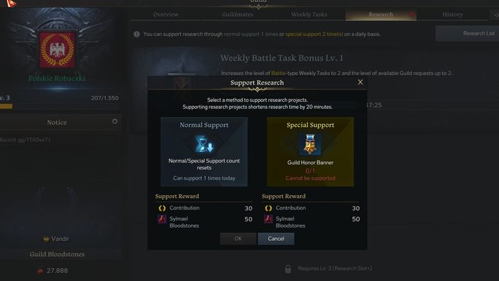 Badania prowadzone przez gildię wpływają na jej rozwój i odblokowanie nowej zawartości wewnątrz społeczności - Lost Ark: Gildie - Lost Ark - poradnik do gry