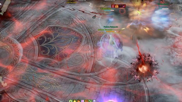 Dla porównania powyższy screen w zestawieniu z poprzednim pokazuje czerwoną arenę - co oznacza, że musicie zebrać czerwone kule, by pokonać bossa - Lost Ark: Necromancers Origin - boss, jak pokonać? - Lost Ark - poradnik do gry