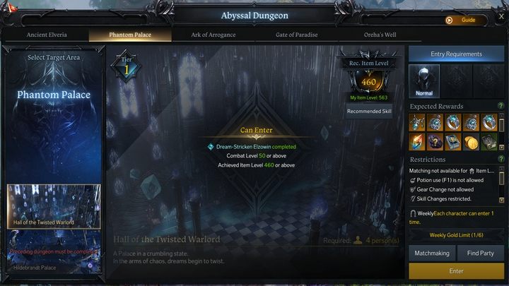 To, co odróżnia Abyssal Dungeon od innych aktywności, to możliwość podjęcia się ich tylko raz w tygodniu, każdy (czyli im więcej poziomów odblokujecie, tym więcej razy skorzystacie z Abyssal Dungeon w ciągu tygodnia) - Lost Ark: Abyssal Dungeon - czym są? - Lost Ark - poradnik do gry 