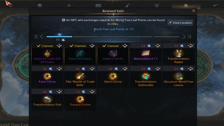 Lista nagród za World Tree Leaves - Lost Ark: Trade Skills - informacje - Lost Ark - poradnik do gry
