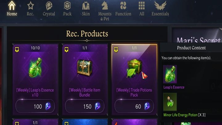 W sklepie gry, macie możliwość zakupienia przedmiotu o nazwie Leaps Essence - Lost Ark: Trade Skills - informacje - Lost Ark - poradnik do gry