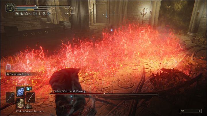 Niektórych czarów nie będzie używać, wszystko to tak naprawdę zależy od Waszego dotychczasowego progresu z zadaniami i niektórymi bossami - Elden Ring: Sir Gideon Ofnir, Wszechwiedzący (Sir Gideon Ofnir, the All-Knowing) - boss, jak pokonać? - Elden Ring - poradnik do gry