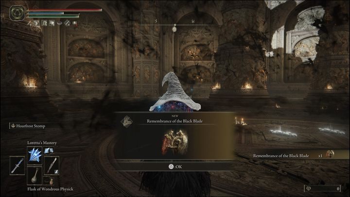 Za pokonanie Maliketha, Czarnej Klingi, otrzymacie Runy (220000) oraz Wizerunek Czarnej Klingi (Remembrance of the Black Blade) - Elden Ring: Maliketh, Czarna Klinga (Maliketh, the Black Blade) - boss, jak pokonać? - Elden Ring - poradnik do gry