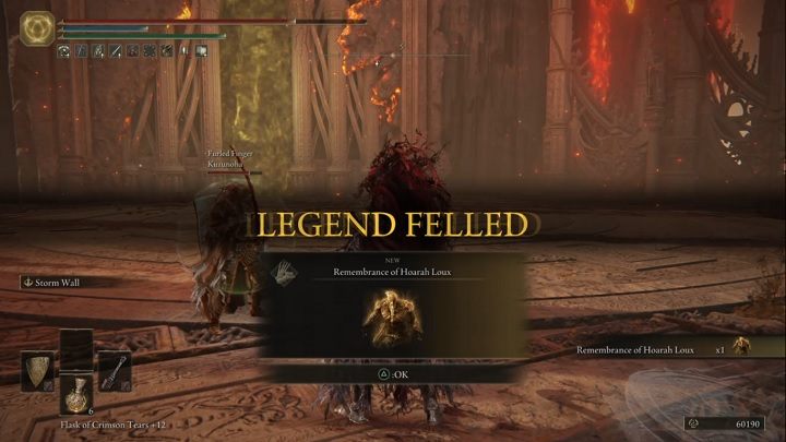 Za pokonanie Hoarah Louxa, wojownika otrzymacie Runy (300 000) oraz Wizerunek Hoarah Louxa (Remembrance of Hoarah Loux) - Elden Ring: Hoarah Loux, wojownik (Hoarah Loux, Warrior) - boss, jak pokonać? - Elden Ring - poradnik do gry