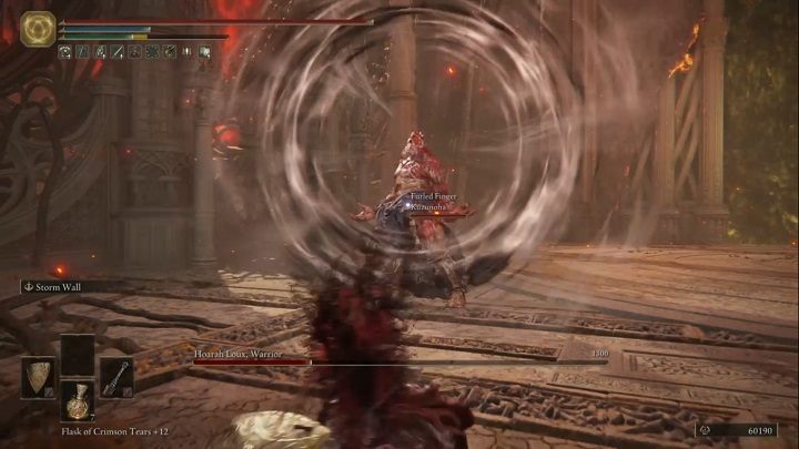 Okrzyk Hoarah Louxa oznacza, że rozpocznie on serię ataków, w której każde jego uderzenie powodować będzie falę uderzeniową - Elden Ring: Hoarah Loux, wojownik (Hoarah Loux, Warrior) - boss, jak pokonać? - Elden Ring - poradnik do gry