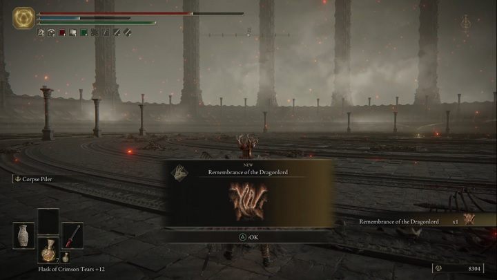 Za pokonanie Placidusaxa, Władcy Smoków otrzymacie Runy (280 000) oraz Wizerunek Władcy Smoków (Remembrance of the Dragonlord) - Elden Ring: Placidusax, Władca Smoków (Dragonlord Placidusax) - boss, jak pokonać? - Elden Ring - poradnik do gry