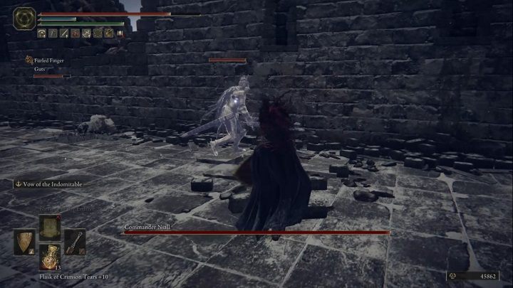 Rycerz z dwoma mieczami stanowi większe zagrożenie od tego drugiego - Elden Ring: Dowódca Niall (Commander Niall) - boss, jak pokonać? - Elden Ring - poradnik do gry