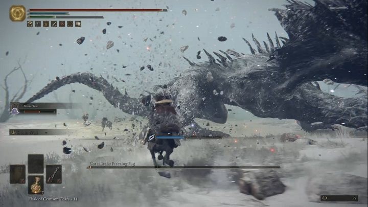 Cała walka przebiega tak samo, bo nie jest podzielona na fazy - Elden Ring: Borealis, Polarna Mgła (Borealis the Frozen Fog) - boss, jak pokonać? - Elden Ring - poradnik do gry