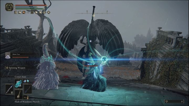 Następnie skorzystajcie z przyzwania prochów, najlepszym rozwiązaniem będzie przyzwanie Łez naśladowcy (Mimic Tear) lub prochu, który wytrzyma duże ilości obrażeń, jak np - Elden Ring: Pobratymiec Czarnej Klingi (Black Blade Kindred) - boss, jak pokonać? - Elden Ring - poradnik do gry