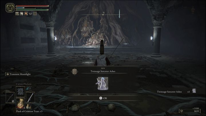 Prochy dostępne po pokonaniu Cmentarnego cienia (Cemetery Shade) w Katakumbach Czarnego Noża (Black Knife Catacombs) - Elden Ring: Popioły i Prochy (Jeziorna Liurnia) - lista wszystkich - Elden Ring - poradnik do gry