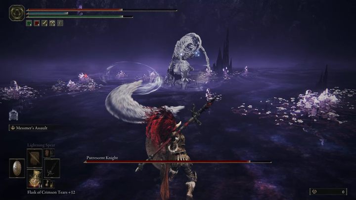 Kiedy boss się od was oddali może rzucić w was sierpem - Shadow of the Erdtree: Jak pokonać bossa Gnijący Rycerz (Putrescent Knight)? - Elden Ring - poradnik do gry