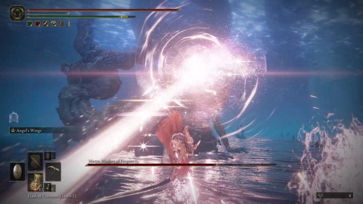 Gdy znajdujecie się daleko od Metyry, boss zazwyczaj zaczyna strzelać w was czerwonymi laserami - Shadow of the Erdtree:Jak pokonać bossa Metyra, Matka Palców (Metyr, Mother of Fingers)? - Elden Ring - poradnik do gry