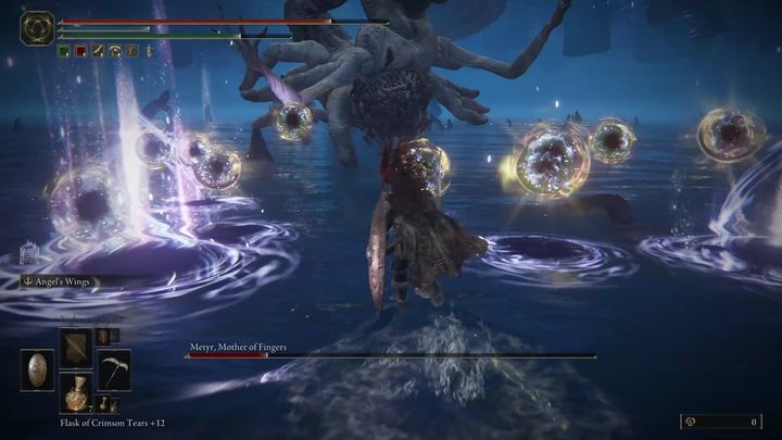 Boss może przyzwać także kilka wybuchowych kul, które wydobędą się z ziemi - Shadow of the Erdtree:Jak pokonać bossa Metyra, Matka Palców (Metyr, Mother of Fingers)? - Elden Ring - poradnik do gry