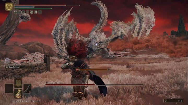 Oddalanie się od przeciwnika niesie jednak ryzyko, że za chwilę zacznie zionąć gnijącym oddechem - Elden Ring: Rozkładający się Ekzykes (Decaying Ekzykes) - boss, jak pokonać? - Elden Ring - poradnik do gry