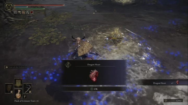 Za pokonanie Smaraga, błyskamiennego smoka otrzymacie Runy (14 000) oraz Smocze serce (Dragon Heart) - Elden Ring: Smarag, błyskamienny smok (Glinstone Dragon Smarag) - boss, jak pokonać? - Elden Ring - poradnik do gry