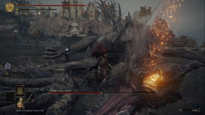 Wielki smok może też zostać chwilowo pozbawiony równowagi - Elden Ring: Latający smok Greyll (Flying Dragon Greyll) - boss, jak pokonać? - Elden Ring - poradnik do gry