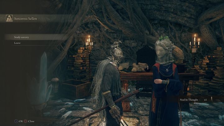 Za pokonanie wersji bossa w Pogrobnie (Limgrave), poza dostępem do tego miejsca, dzięki odblokowaniu miejsca łaski oraz Runami (1100), za drzwiami odblokujecie dostęp do usług czarodziejskich, za sprawą Czarodziejki Sellen (Sorcerer Sellen) - Elden Ring: Szalony Dyniogłowy (Mad Pumpkin Head) - boss, jak pokonać? - Elden Ring - poradnik do gry