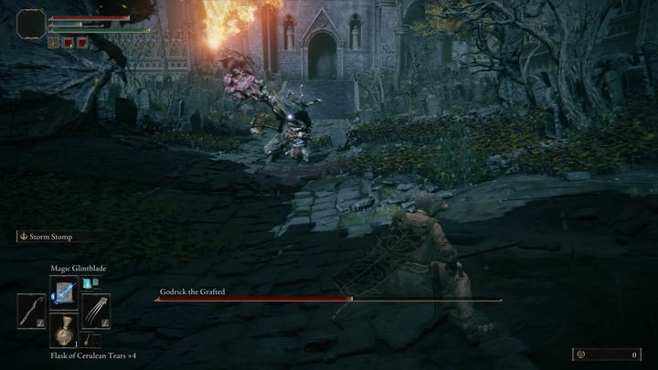 Po klęknięciu i odcięciu sobie jednej z rąk, nastąpi cutscenka - Elden Ring: Godrick, Zszywaniec (Godrick the Grafted) - boss, jak pokonać? - Elden Ring - poradnik do gry