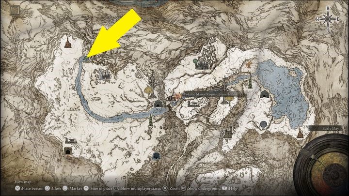 Czwarta, ostatnia wersja bossa znajduje się w Uświęconej Śnieżnej Równinie (Consecrated Snowfield), przy zamarzniętym jeziorze - Elden Ring: Ptak śmierci / Ptak rytuału śmierci (Death Bird / Death Rite Bird)- boss, jak pokonać? - Elden Ring - poradnik do gry