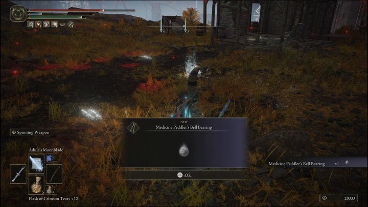 Za pokonanie ostatniej wersji bossa, znajdującej się w Caelid otrzymacie Dzwonek kulisty kupca grawigłazu (Gravity Stone Peddlers Bell Bearing) oraz 50000 Run - Elden Ring: Bell Bearing Hunter (Łowca dzwonków kulistych) - boss, jak pokonać? - Elden Ring - poradnik do gry