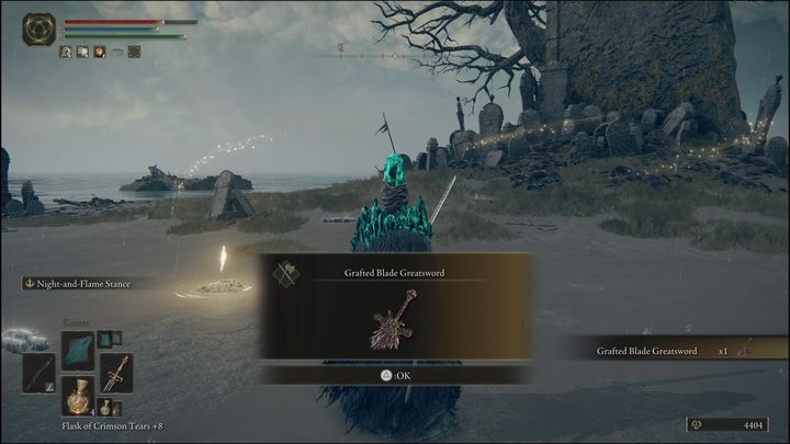 Za pokonanie wersji bossa znajdującej się na Płaczącym Półwyspie (Weeping Peninsula) otrzymacie broń, Wielki miecz pozszywanego (Grafted Blade Greatsword) oraz 3800 Run - Elden Ring: Leonine Misbegotten (Lwi wynaturzeniec) - boss, jak pokonać? - Elden Ring - poradnik do gry