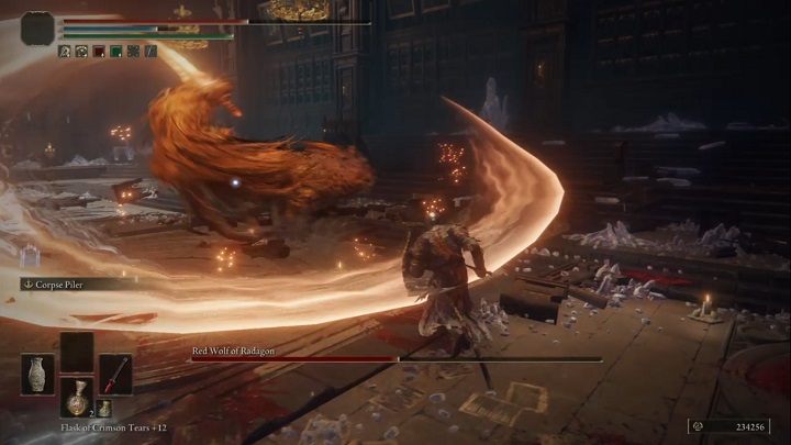 Jeśli chodzi o pozostałe ataki magiczne, uważajcie na ten, który materializuje się w jego pysku - Elden Ring: Radagon, Czerwony wilk (Red Wolf of Radagon) - boss, jak pokonać? - Elden Ring - poradnik do gry