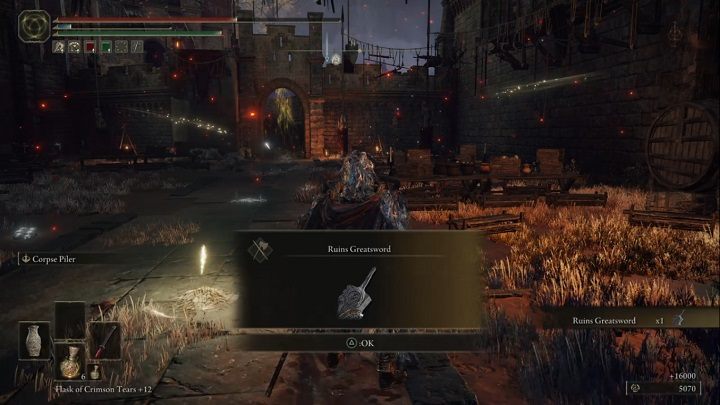 Po wygranej walce otrzymacie Wielki miecz ruin i 16 000 runów - Elden Ring: Legendarne oręże (Legendary Armaments) - lista wszystkich - Elden Ring - poradnik do gry