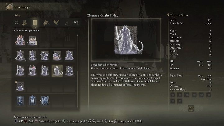 Prochy Rycerza czystej zgnilizny Finlaya (Cleanrot Knight Finlay) znajdują się w Elphael, podporze Świętego Drzewa (Elphael, Brace of the Haligtree) - Elden Ring: Legendarne prochy (Legendary Ashen Remains) - lista wszystkich - Elden Ring - poradnik do gry