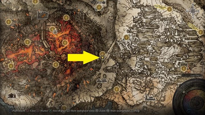 Kiedy już rozprawicie się z Maggie udajcie się za nią, do klifu w północno zachodnim kierunku - Elden Ring: Legendarne czary i inkantacje (Legendary Sorceries and Incantations) - lista wszystkich - Elden Ring - poradnik do gry